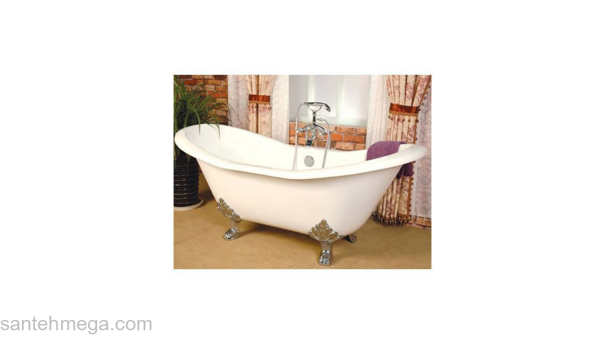 Ванна чугунная MAGLIEZZA Julietta 185х80 (ножки хром). Фото