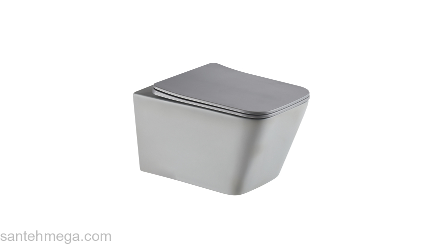 Унитаз подвесной безободковый EVA GOLD K633 Серый матовый. Фото