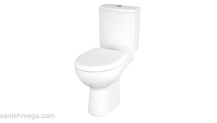 CERSANIT Унитаз компакт NATURE NEW CLEAN ON 011 с сиденьем дюропласт и микролифтом easy-off KO-NTR011-3/5-COn-DL. Фото