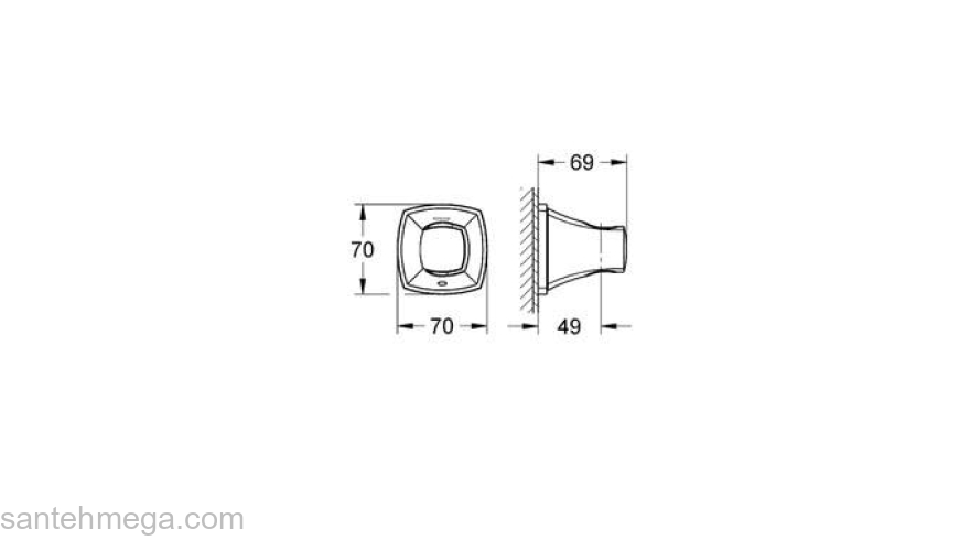 Настенный держатель для душа GROHE Grandera 27969IG0. Фото