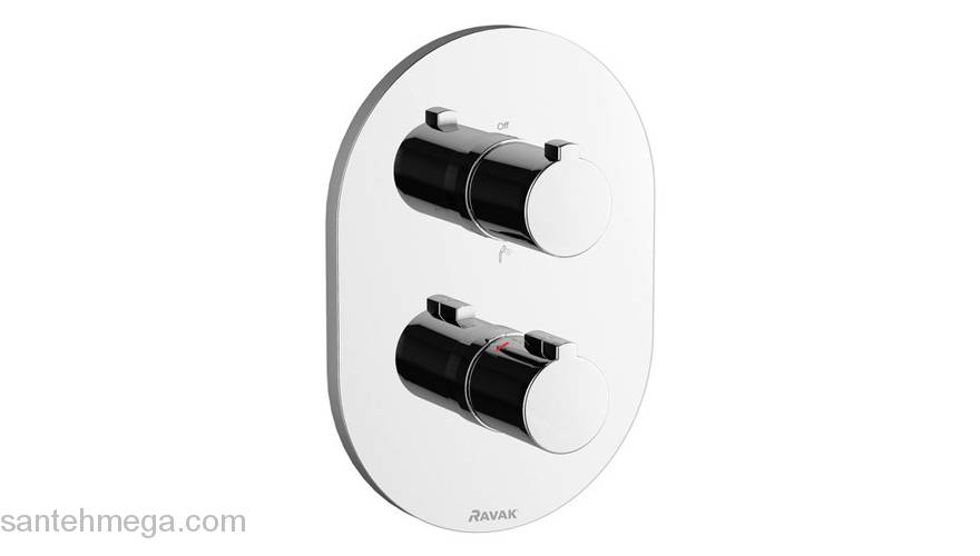 Cмеситель термостатический скрытого монтажа для R-box multi RAVAK Chrome X070075. Фото