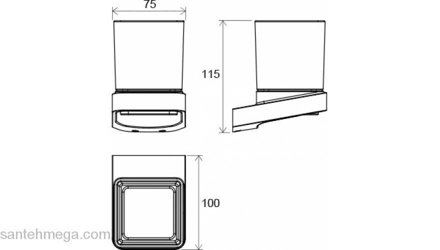 Держатель со стаканом RAVAK 10° TD 210.00 X07P321 для ванной комнаты. Фото