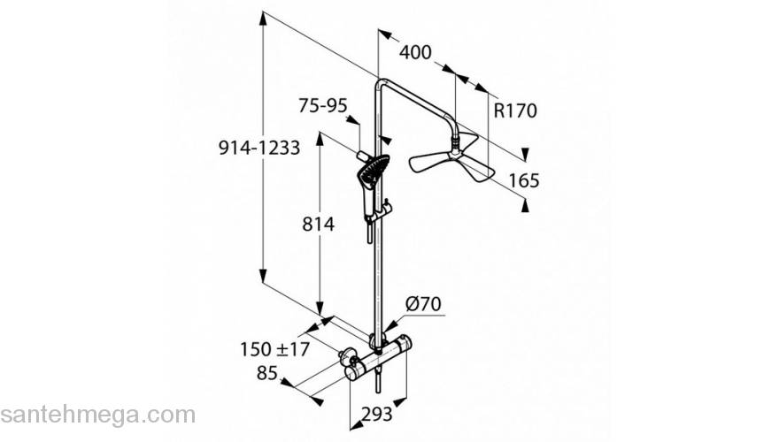 Душевая система KLUDI Dual Shower System Fizz 6709605-00. Фото