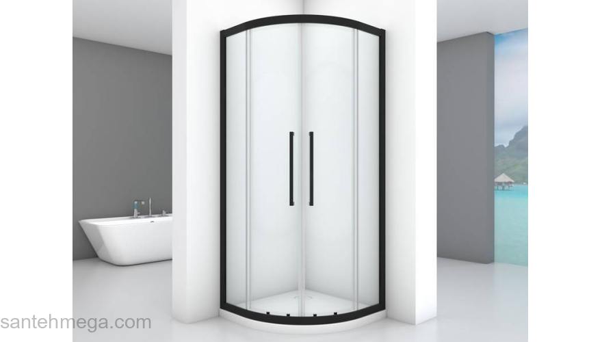 Душевой уголок BLACK & WHITE Stellar Wind Black S801 1000. Фото