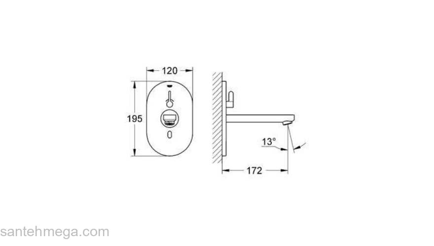 Смеситель для раковины GROHE Eurosmart Cosmopolitan 36315000 (внешняя часть). Фото