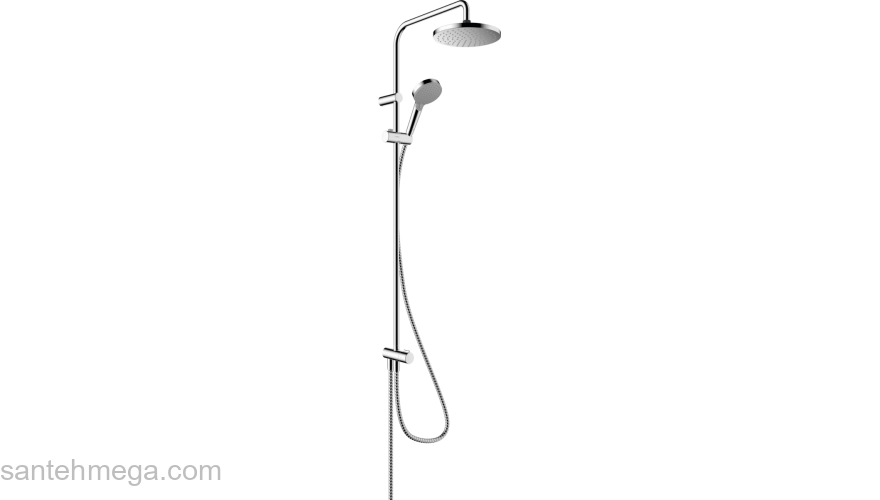 Душевая система Showerpipe 200 1jet Reno Hansgrohe Vernis Blend 26272000, хром. Фото
