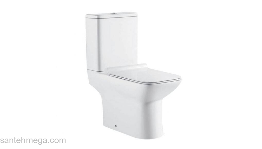SOLE QUADRO Безободковый унитаз-компакт с биде с сиденьем Soft-close. Фото