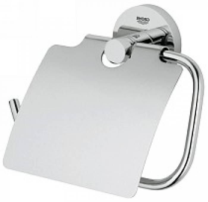Бумагодержатель с крышкой GROHE Essentials 40367001 для ванной комнаты. Фото