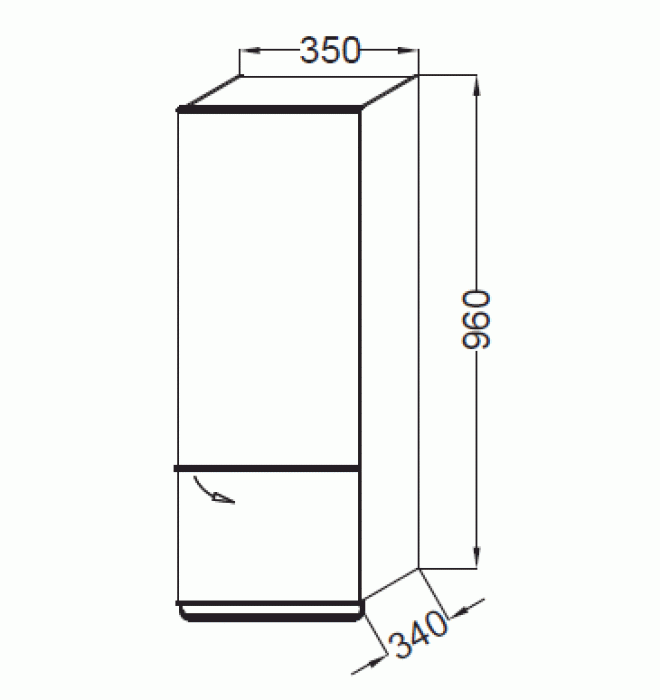Пенал JACOB DELAFON Odeon Up EB893D-N18. Фото