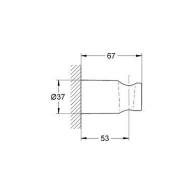 Настенный держатель для душа GROHE Rainshower 27056000. Фото