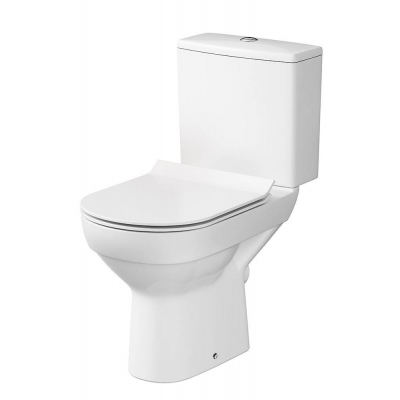 CERSANIT Унитаз компакт CITY NEW CLEAN ON 011 с сиденьем slim дюропласт и микролифтом easy-off KO-CIT011-3/5-COn-S-DL. Фото