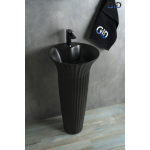 Раковина напольная GID Nb132bg 41х41 81114 Черный графит Раковина напольная GID Nb132bg 41х41 81114 Черный графит. Фото
